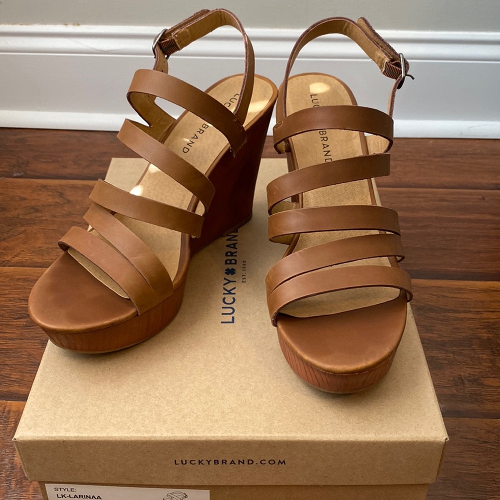 Lucky brand wedges WORN ONCE